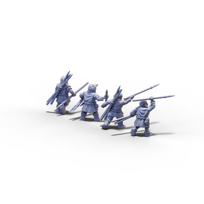 Medieval Peasants with Javelins | 15mm/28mm miniatures