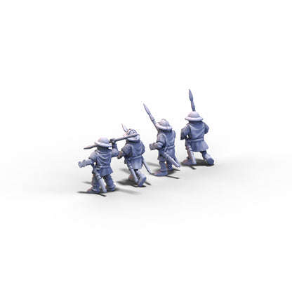 England | English Warriors with Spears | 15mm/28mm miniatures