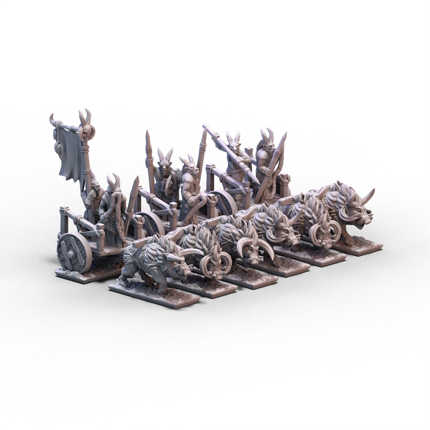 Beastmen | Tuskgor Chariots Unit 2 | 10mm/15mm