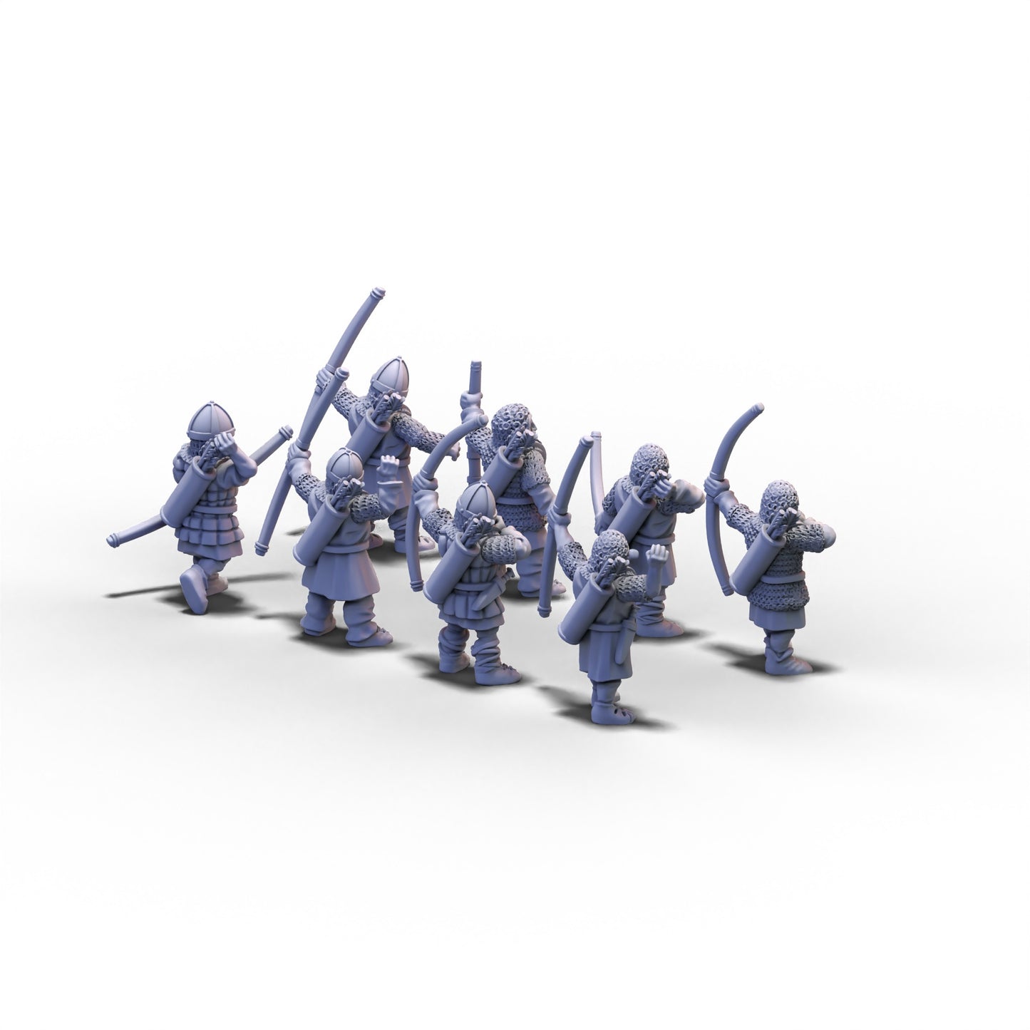 Medieval Armored Archers with Long Bows | 15mm/28mm miniatures