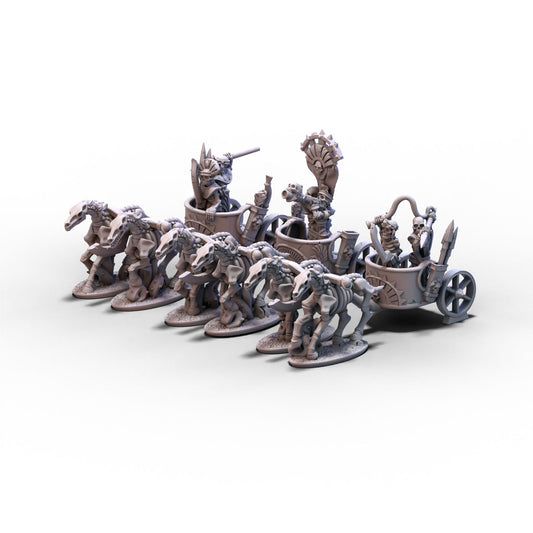 King of Sands | Skeleton Chariots Unit 2 | 10mm/15mm