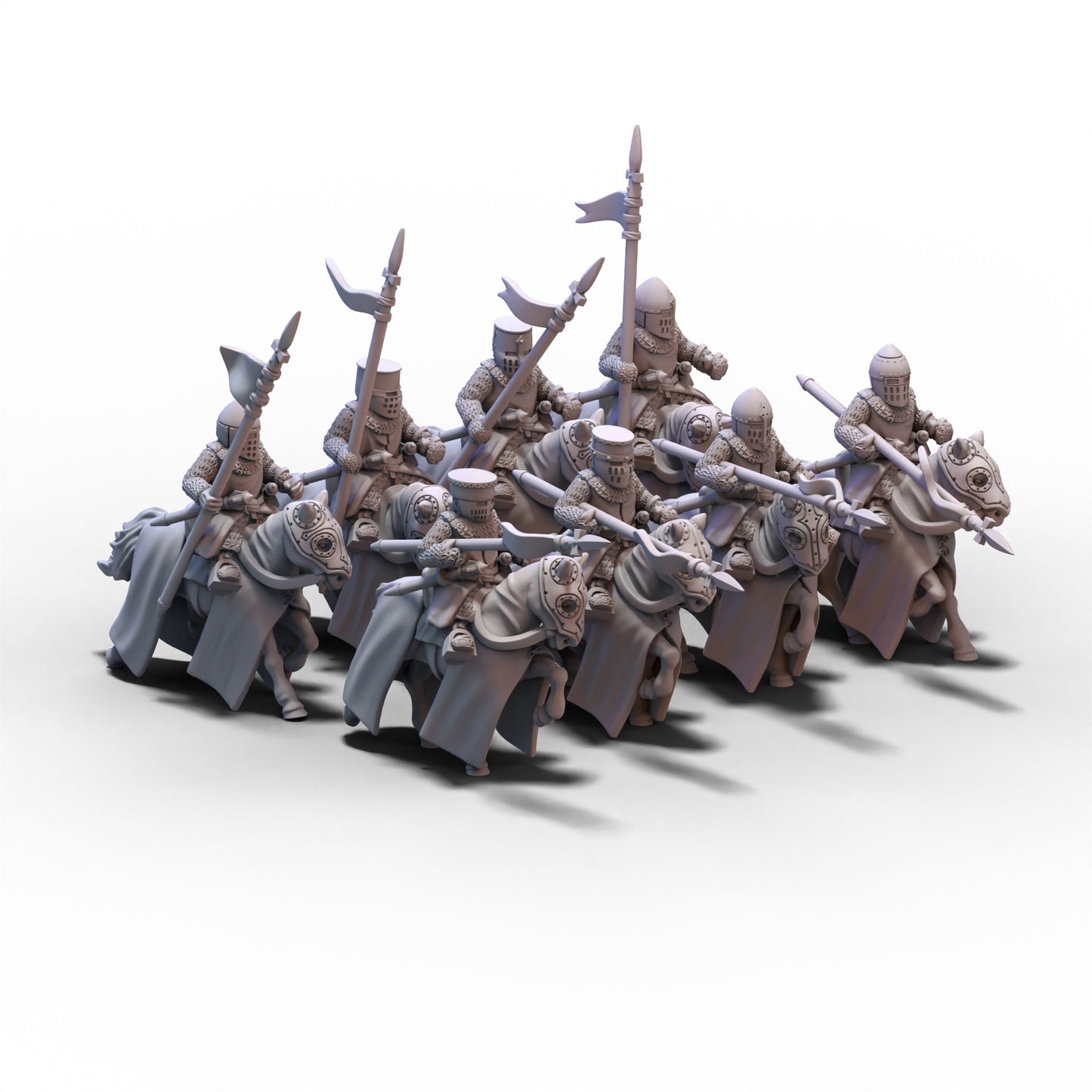 Medieval Knights on Horses V3 | 15mm/28mm miniatures