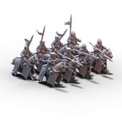 Medieval Knights on Horses V3 | 15mm/28mm miniatures